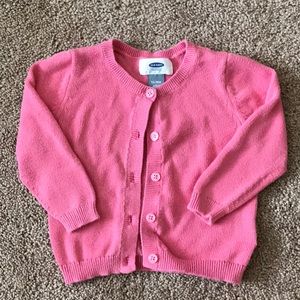 pink toddler cardigan